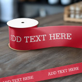 Red Create Your Own - Make It Your カスタムOwn文字 サテンリボン