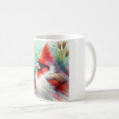 Red crested cardinal 060824AREF107 - Watercolor コーヒーマグカップ (正面右)