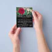 Red Crimson Rose, Floristry Advertising Flyer チラシ (手)