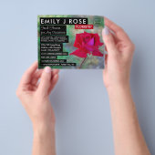 Red Crimson Rose, Floristry Advertising Flyer チラシ (手)
