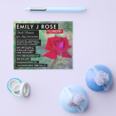 Red Crimson Rose, Floristry Advertising Flyer チラシ (シングル)