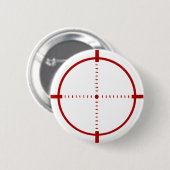 Red Crosshair Target Button  缶バッジ (正面&裏面)