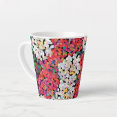 Red Crystal Floral Blooms カフェラテマグ (左アングル)