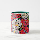  Red Crystal Floral Blooms ツートーンマグカップ (中央)