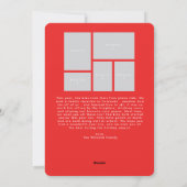 Red Cursive Colorful Merry Flourish Photo シーズンカード (裏面)