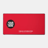 Red | Custom Business Logo Name, Slogan デスクマット (正面)