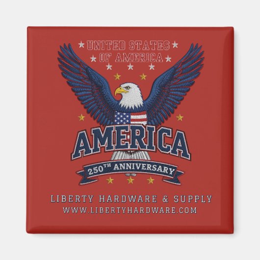 Red Custom Promo America 250th Anniversary Eagle マグネット (正面)