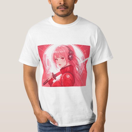 RED cyberpunk Tシャツ (正面)