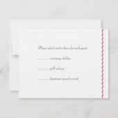 Red dahliaのエンク結婚ロージャRSVP応答カード 出欠カード (裏面)