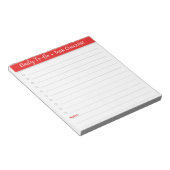 Red Daily Taskチェックリスト – To-Doリスト ノートパッド (アングル)