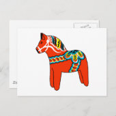 Red Dala Horse ポストカード (正面/裏面)