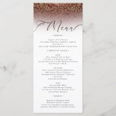 Red Damask Elegant Wedding Menu Card メニュー (正面)