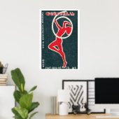 Red Dancer - Matchbox Print - Aesthetic Wall Art ポスター (ホームオフィス)
