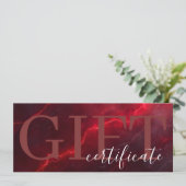 Red Dark Chic Bold Elegant Luxury Gift Certificate セーブザデート (スタンド正面)