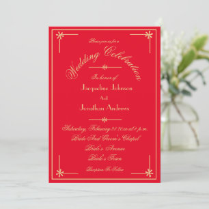 Red & Data All In One RSVP電子メールWebサイ結婚ト 招待状