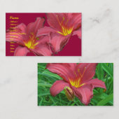 Red Daylily Coordining Items名刺 名刺 (正面/裏面)
