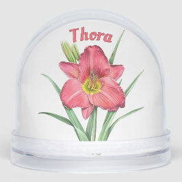 Red Daylily Flower Botanical Art Personalized