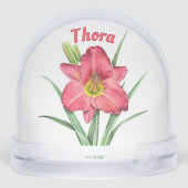 Red Daylily Flower Botanical Art Personalized (裏面)