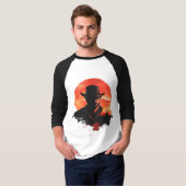 Red deadのシルエットTシャツデザイン Tシャツ (正面フル)
