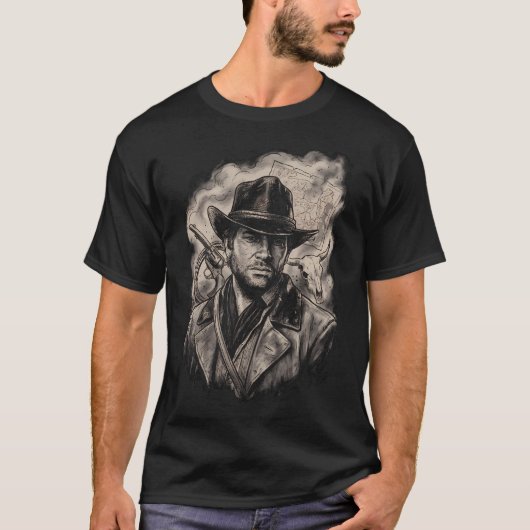 Red Dead Redemption 2 アーサー・モーガン無法者の伝説 Tシャツ (正面)