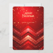 Red Decorative Christmas Glitter Holiday Card シーズンカード (正面)