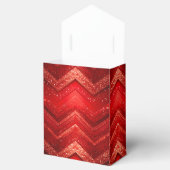 Red Decorative Christmas Glitter Holiday Gift Box フェイバーボックス (オープン)