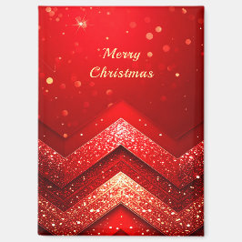 Red Decorative Christmas Glitter Holiday Magnet マグネット