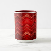 Red Decorative Christmas Glitter Holiday Mug マグカップ (中央)