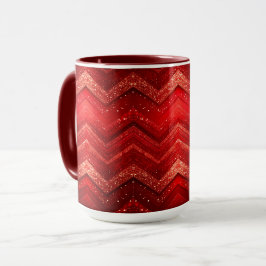 Red Decorative Christmas Glitter Holiday Mug マグカップ