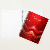Red Decorative Christmas Glitter Holiday Planner プランナー手帳 (ディスプレー)