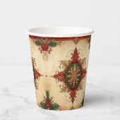 Red Decorative Christmas Holiday Paper Cups 紙コップ (裏面)