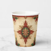 Red Decorative Christmas Holiday Paper Cups 紙コップ (左)