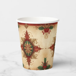 Red Decorative Christmas Holiday Paper Cups 紙コップ