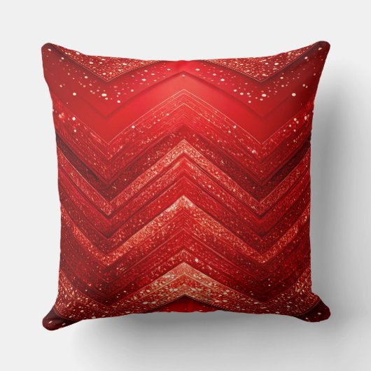 Red Decorative Christmas Holiday Throw Pillow クッション (裏面)