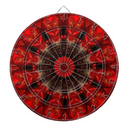 Red Decorative Floral Dartboard ダーツボード