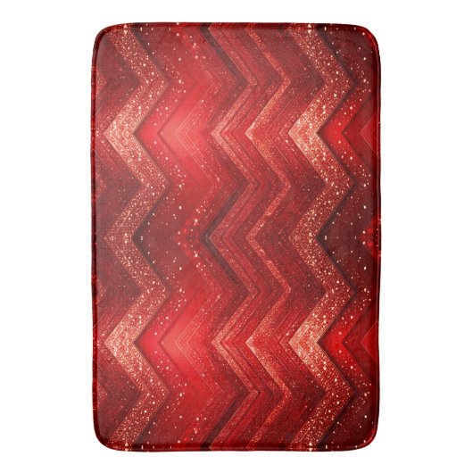 Red Decorative Glitter Bath Mat バスマット (正面縦)