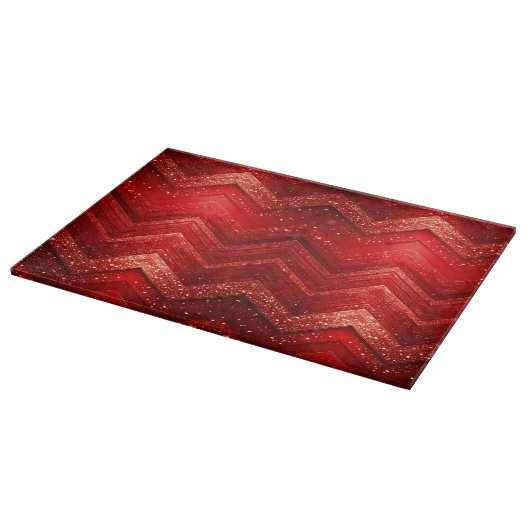 Red Decorative Glitter Cutting Board カッティングボード (角)