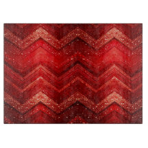 Red Decorative Glitter Cutting Board