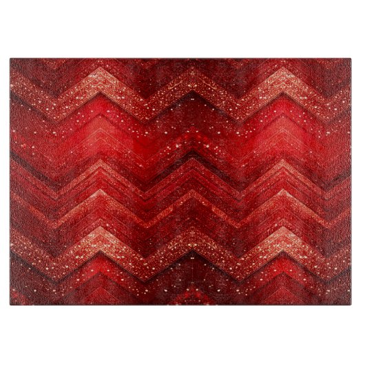 Red Decorative Glitter Cutting Board カッティングボード (正面)