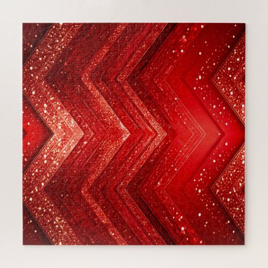 Red Decorative Glitter Jigsaw Puzzle ジグソーパズル (横)