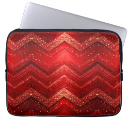 Red Decorative Glitter Laptop Sleeve ラップトップスリーブ