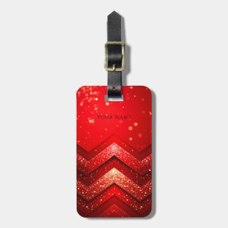 Red Decorative Glitter Luggage Tag ラゲッジタグ