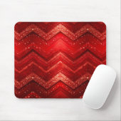 Red Decorative Glitter Mousepad マウスパッド (マウス)