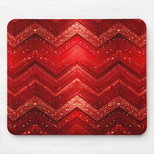 Red Decorative Glitter Mousepad マウスパッド (正面)