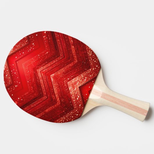 Red Decorative Glitter Ping Pong Paddle 卓球ラケット (横)