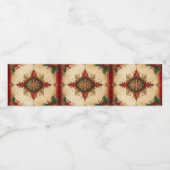 Red Decorative Holiday ペットボトルラベル (シングルラベル)