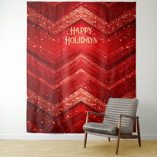 Red Decorative Holiday Backdrop タペストリー (インサイチュ)