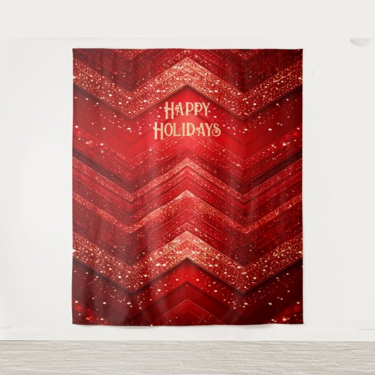 Red Decorative Holiday Backdrop タペストリー (正面)