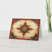Red Decorative Holiday Card カード (正面)