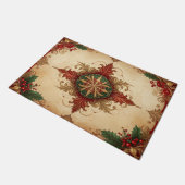 Red Decorative Holiday Doormat ドアマット (アングル)